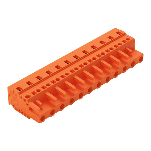 WAGO - Kabelsteckverbinder für Leiterplattensteckverbinder Federleiste 231-712/026-000 12p 7,62mm orange − 25 Stück