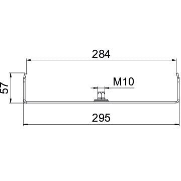 OBO Bettermann - Wand- und Deckenbügel für Kabeltragsystem Mittenabhängung MAH 60 300 FSKSW für Kabelrinne B300m