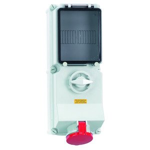 Bals Elektrotech - CEE-Steckdose abschaltbar, abgesichert (IEC 60309) Wandsteckdose abschaltbar 17164 verriegelt abgesich