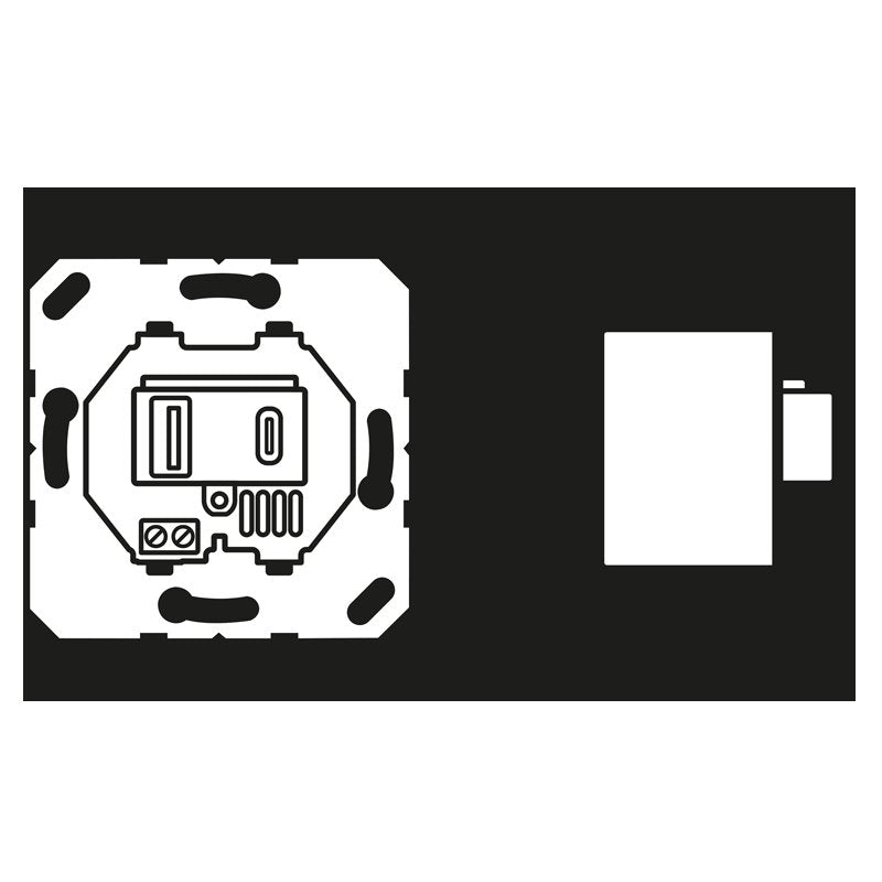 Jung - USB-Spannungsversorgung USB-Ladegerät USB 15 CA SW − 1 Stück
