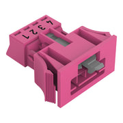 WAGO - Geräteanschluss für steckbare Gebäudeinstallation Snap-In-Stecker 890-794 4-polig,Kod. B,pink − 50 Stück
