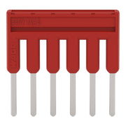 WAGO - Querverbinder/Brücker für Reihenklemme Kammbrücker, isoliert 2000-406/000-005 6-fach, rot − 25 Stück