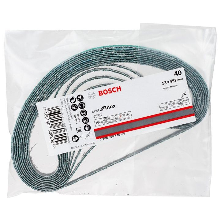 Bosch - Schleifpapier/Schleifvlies PRO Y580 Schleifband, 13 x 2608608Y46 457 mm, 40, 10-tlg
