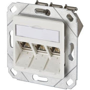 Metz Connect - Kommunikationsanschlussdose Kupfer Anschlussdose, Cat.6A TN E-DATmod-3Upk-rws 3xRJ45,Upk,rws