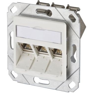 Metz Connect - Kommunikationsanschlussdose Kupfer Anschlussdose, Cat.6A TN E-DATmod-3Upk-rws 3xRJ45,Upk,rws