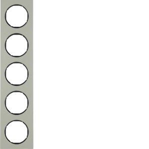 Berker - Abdeckrahmen Rahmen Eds/sw 10152204 5fach