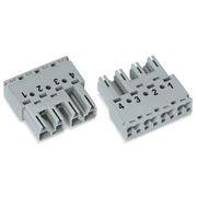 WAGO - Steckverbinder für steckbare Gebäudeinstallation Stecker 4-polig 770-254 Kod. B,grau − 50 Stück