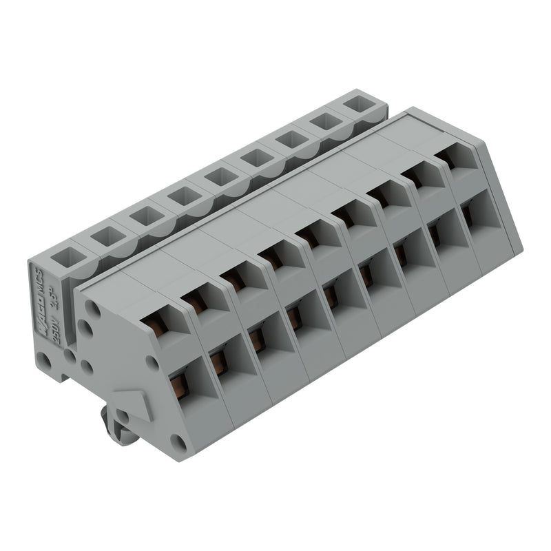 WAGO - Kabelsteckverbinder für Leiterplattensteckverbinder 1-Leiter Federleiste 731-509/008-000 CAGECLAMP 2,5mm²,gr − 50 Stück