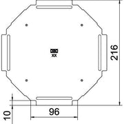 OBO Bettermann - Deckel Kreuzstück für Kabeltragsystem Deckel für Kreuzung RKD 100 DD B100mmStahl Zink/Alu