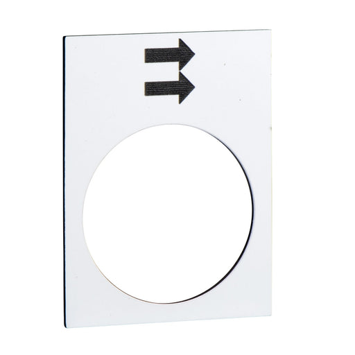 Schneider Electric - Bezeichnungsschild für Befehlsgeräte Symbolschild ZB2BY4902 ws − 10 Stück