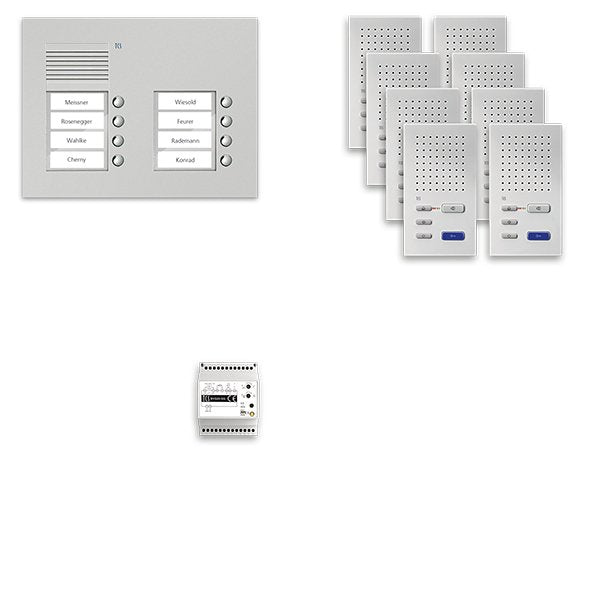 TCS Tür Control - Türsprech-Set Audio Außenstation Pack 8 PPUF08/2-EN/02 PUK 2-reihig8Tast.UP