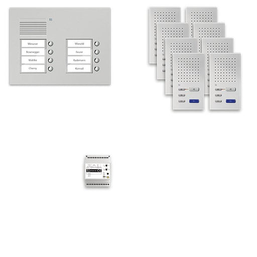 TCS Tür Control - Türsprech-Set Audio Außenstation Pack 8 PPUF08/2-EN/02 PUK 2-reihig8Tast.UP