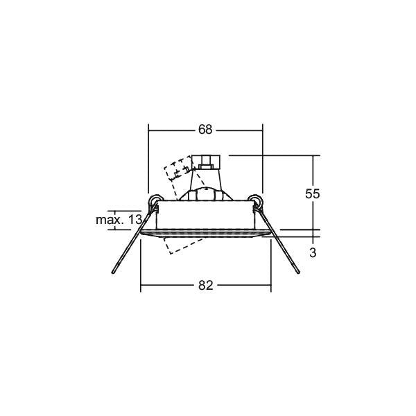 Brumberg Leuchten - Downlight/Strahler/Flutlicht NV-EB-Strahler 02-77020 50W GX5,3 mattchrom