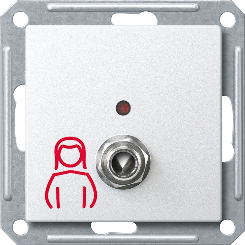 Merten - Zentralelement Klinikinstallation Systemsteckdose pws/gl MEG4846-0319 f.Birntaster o.Licht