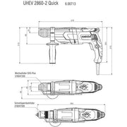 Metabowerke - Bohr- und Meißelhammer (elektrisch) Multihammer UHEV 2860-2 Quick
