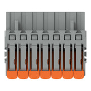 WAGO - Kabelsteckverbinder für Leiterplattensteckverbinder 1-Leiter-Federleiste,Hebel 2231-1107/327-000 PushinCAGECLAMP,grau − 50 Stück