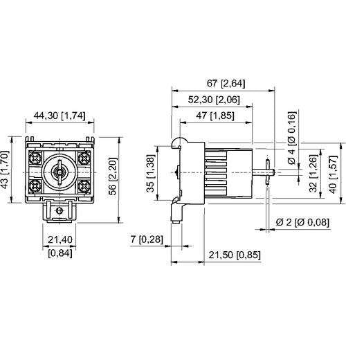 Stahl - Potentiometer für Befehlsgeräte Steuergerät 8208/240801k0#140711 mit Potenti. 1000