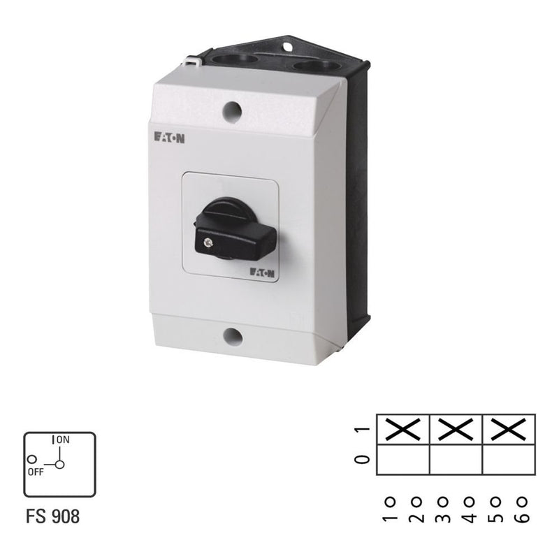Eaton - Lasttrennschalter EIN-AUS-Schalter T3-2-1/I2 T3 32A Aufbau