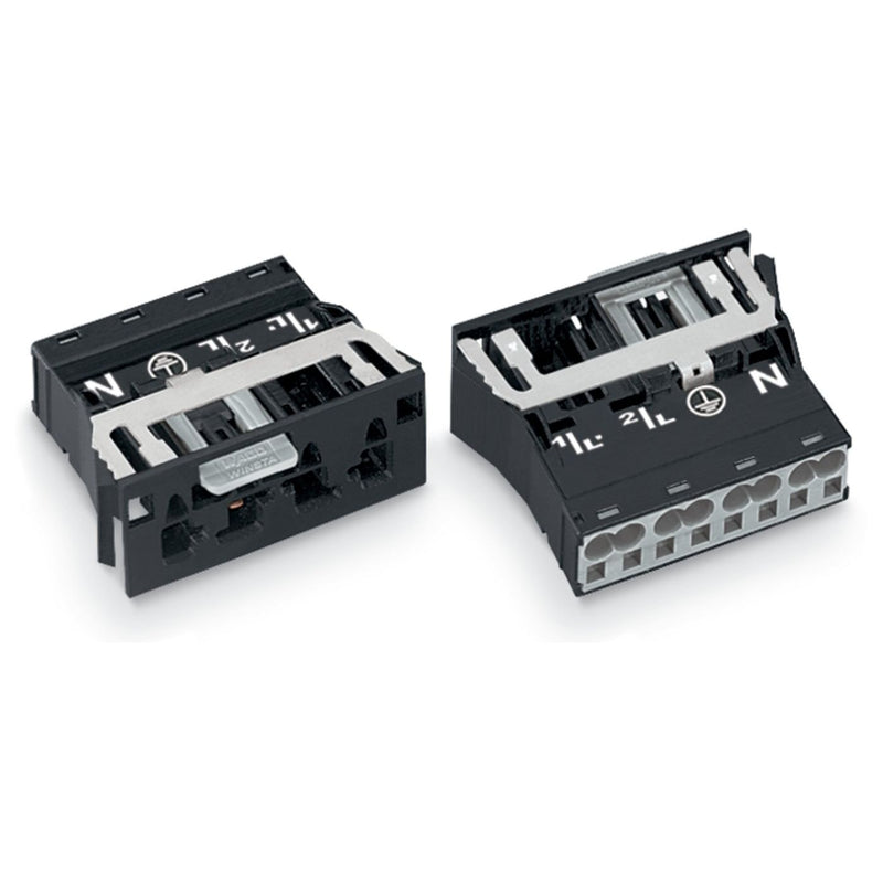 WAGO - Geräteanschluss für steckbare Gebäudeinstallation Snap-In-Stecker 770-714/007-000 4-polig,schwarz − 100 Stück