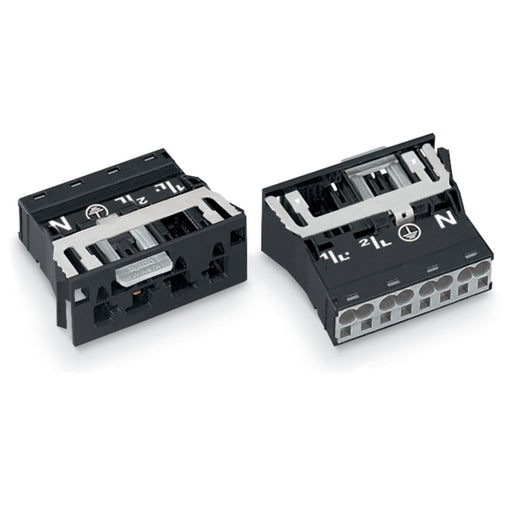 WAGO - Geräteanschluss für steckbare Gebäudeinstallation Snap-In-Stecker 770-714/007-000 4-polig,schwarz − 100 Stück