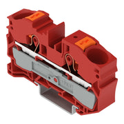 WAGO - Durchgangs-Reihenklemme 2-Leiter-Durchgangsklemme 2216-1203 Drücker,16 mm²,rot − 20 Stück