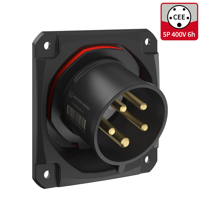 Walther Werke - CEE-Gerätestecker (IEC 60309) CEE NEO Anbaugerätestecker FW732506PH schräg 32A 5P 6h