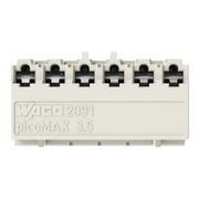 WAGO - Leiterplattensteckverbinder THR-Federleiste gerade 2091-1306/200-000 3,5mm,lichtgrau − 100 Stück