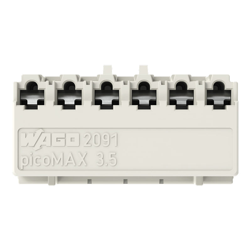WAGO - Leiterplattensteckverbinder THR-Federleiste gerade 2091-1306/200-000 3,5mm,lichtgrau − 100 Stück