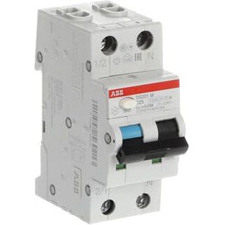 ABB Stotz S&J - Kombination FI-Schalter/Leitungsschutzschalter FI/LS-Schalter DS201MA-C16/0,01 10kA, 1p+N