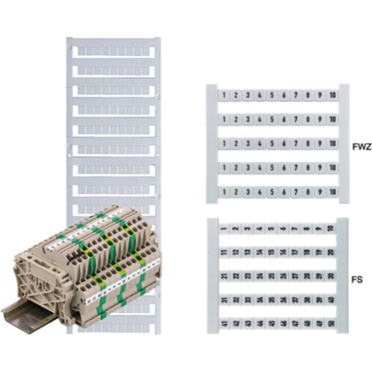 Weidmüller - Klemmenmarkierung Klemmenmarkierer DEK 6 GW 8 − 500 Stück