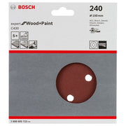 Bosch - Schleifpapier/Schleifvlies Schleifblatt C430, 150 mm, 2608605722 240 6 Löcher Klett