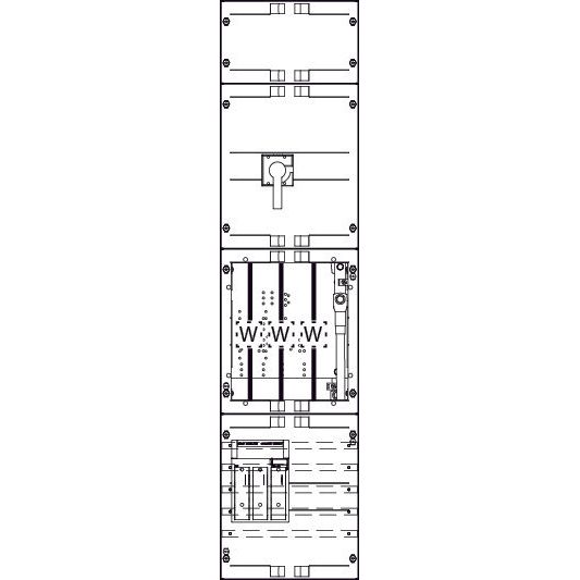 ABN - Zählerfeld Wandlerfeld W17X431N 125A SAS-40mm/MPL