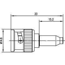 Telegärtner - Koax-Steckverbinder BNC-Kabelstecker 100023460 Crimp G4 (RG-179B/U) − 5 Stück
