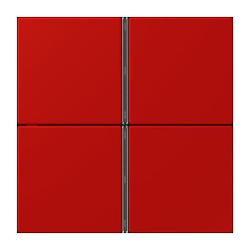 Jung - Abdeckung/Bedienelement für Installationsschalterprogramme Tastensatz 4fach LC 404 TSA 227 rouge vermillon 31