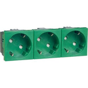 Peha - Schalter-/Steckdosenkombination SCHUKO-EB-Steckd.3-fach gn D 6213.42 EMS SI WI 16A 250V 2-pol.33G