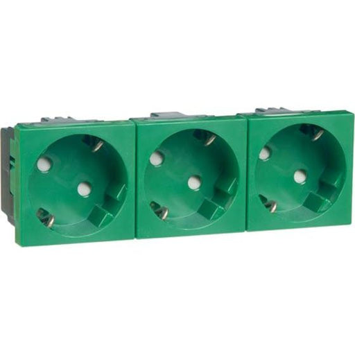 Peha - Schalter-/Steckdosenkombination SCHUKO-EB-Steckd.3-fach gn D 6213.42 EMS SI WI 16A 250V 2-pol.33G