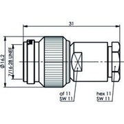 Telegärtner - Koax-Steckverbinder TNC Kabelstecker 100023816 löt/schr RG59 75Ohm
