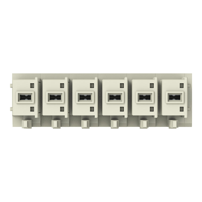 WAGO - Leiterplattensteckverbinder THT-Federleiste gerade 831-3506 Maß 7,62mm,lgr − 24 Stück