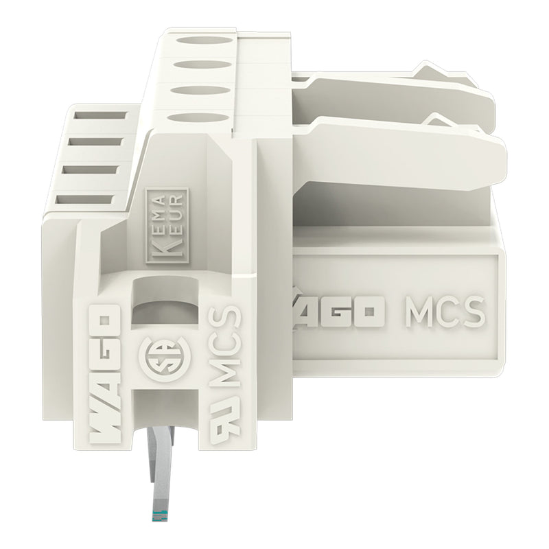 WAGO - Leiterplattensteckverbinder THT-Federleiste abgewink. 722-834/031-000 7,5mm,lichtgrau − 50 Stück