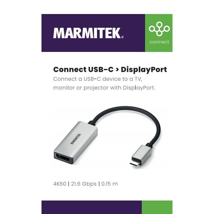 MARMITEK - Zubehör/Ersatzteile für Unterhaltungselektronik Adapter USB Typ C MARMITEK ConUSB-C/DP zu Display Port