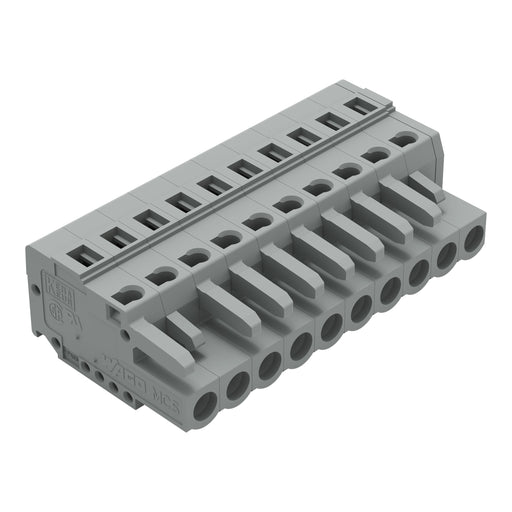 WAGO - Kabelsteckverbinder für Leiterplattensteckverbinder Federleiste 231-110/026-000 10pol., 5mm ger. − 50 Stück