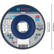 Bosch - Trenn-/Schleifscheibe PRO X571 2608621770 Fächerschleifscheibe