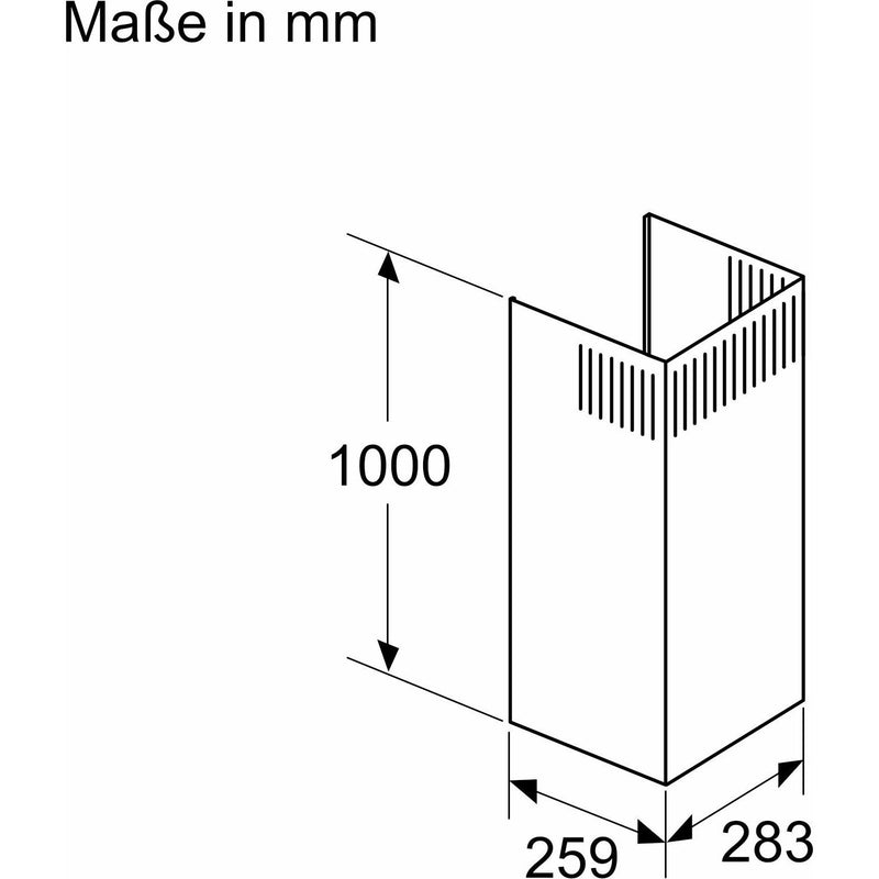 Bosch - Zubehör/Ersatzteile für Dunstabzugshauben Kaminverlängerung DWZ0BX6K1 1000mm