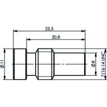 Telegärtner - Zubehör/Ersatzteile für Fernmeldetechnik UHF-Reduzierschraube 100000403 UG175/U(AG) RG58C/U − 5 Stück