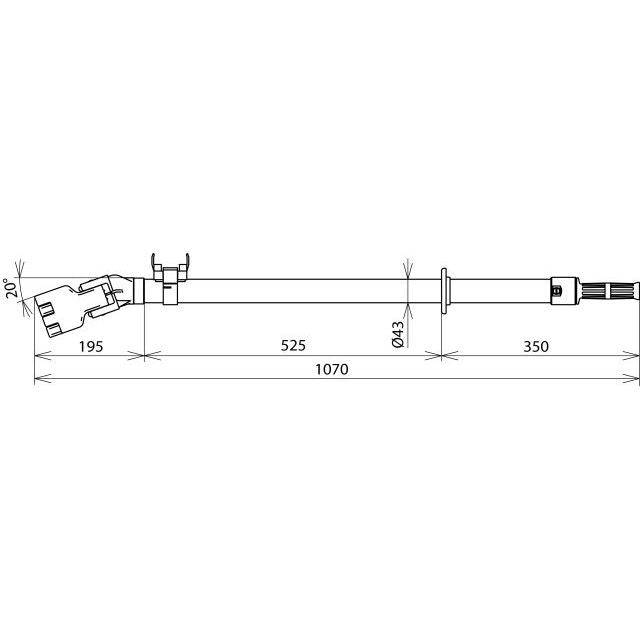 DEHN - Betätigungsstange Sicherungszange SZ HH W20 1070 abgew. Un-36kV