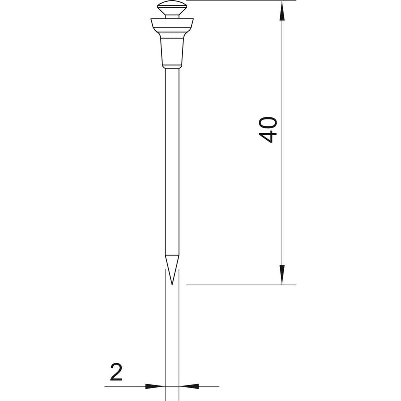 OBO Bettermann - Nagel Siko-Nadel 511 40 blau − 100 Stück