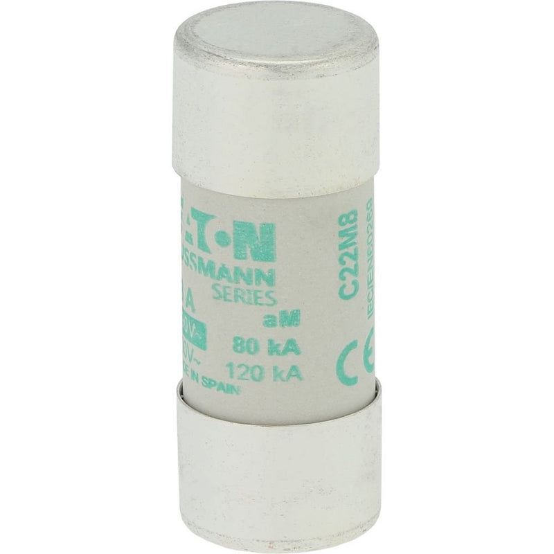 Eaton - Zylindrische Sicherung Sicherungseinsatz Nieders. CYLINDRICA#C22M8 8A AC 690V 80kA − 10 Stück