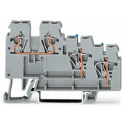 WAGO - Initiator/Aktor-Reihenklemme 3-Leiter-Aktorenklemme 270-572 0,08-2,5mm grau − 50 Stück
