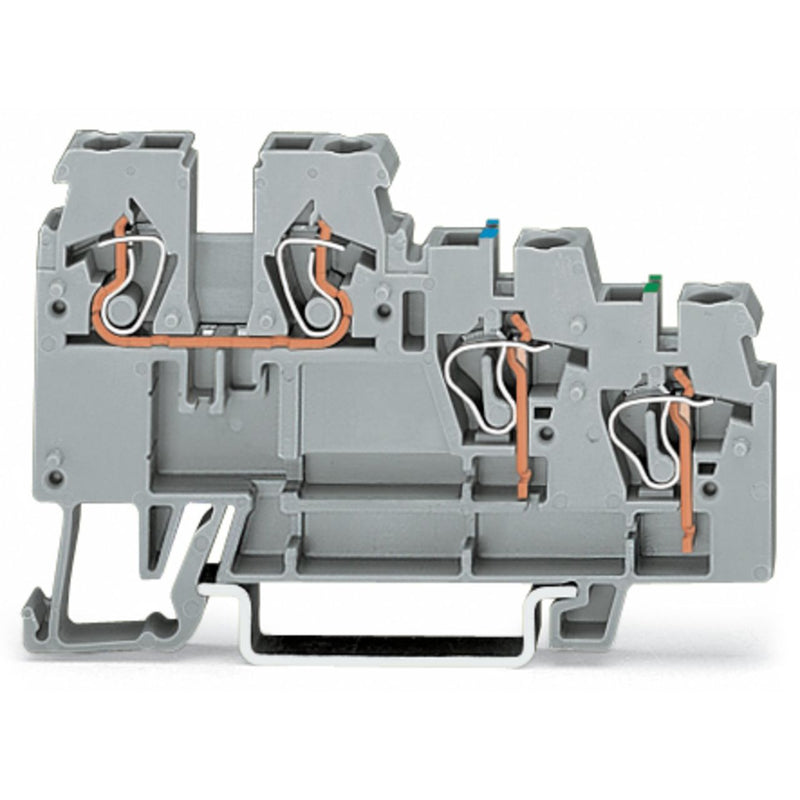 WAGO - Initiator/Aktor-Reihenklemme 3-Leiter-Aktorenklemme 270-572 0,08-2,5mm grau − 50 Stück