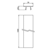 Brumberg Leuchten - Mechanisches Zubehör/Ersatzteile für Leuchten Eindringschutz 87133070 1000mm, weiß